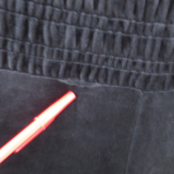 Juicy Couture Black Smocked Velour Jumpsuit Wide Leg Large Y2K Comfort Lounge - Picture 10 of 14